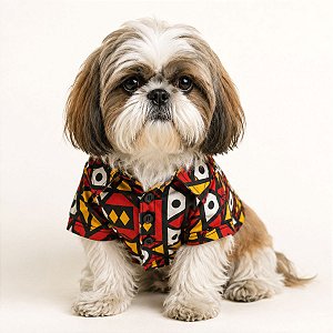 Camisa de botão para cachorros - África