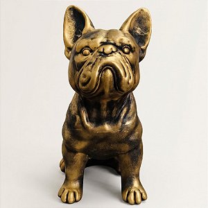 Escultura bulldog francês Gold