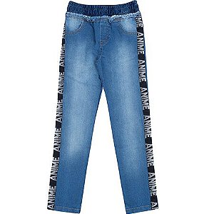 CALÇA ANIMÊ JEANS DETALHE LATERAL 6