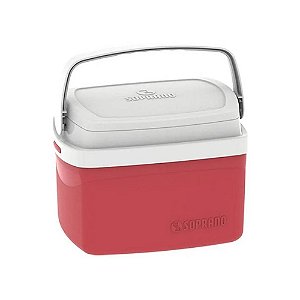 Caixa Térmica Cooler 5 Litros Vermelho Soprano