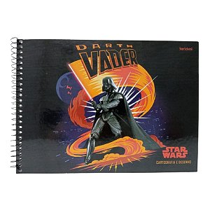 Caderno Desenho Cartografia Star Wars Darth Vader 80 Folhas