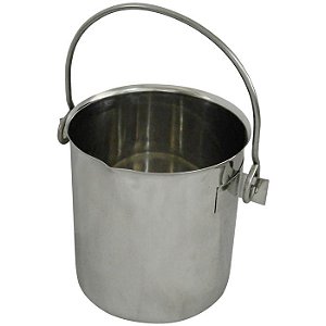 Balde em Aço Inox com Alça
