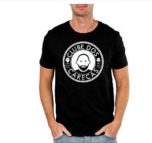 Camiseta Preta Clube dos Carecas/ frase