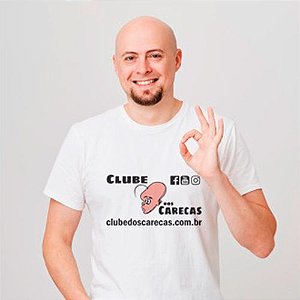 Camiseta Branca Clube dos Carecas Retrô