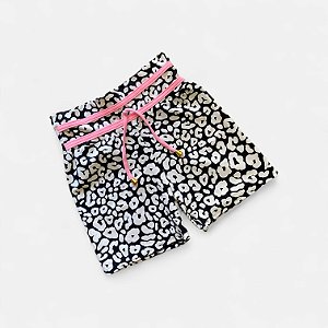 Short AVULSO Estampado Cintura Alta Laço Fake