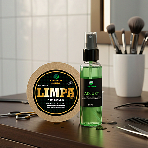 Kit Limpa Fácil BHS- Fita Adesiva Limpa Tape 10m x 2.5cm + Removedor Adjust 60ml