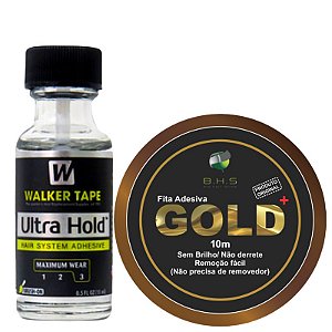 Kit Manutenção Cola Ultra Hold 41ml + Fita Gold+50m P/Prótese