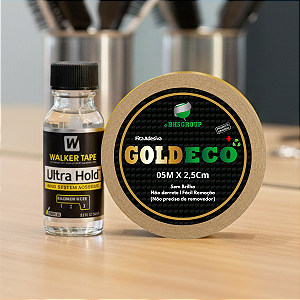 Kit Fixação Total - Cola Ultra Hold 15ml + Fita Adesiva Gold Eco+ 5m x 2,5cm