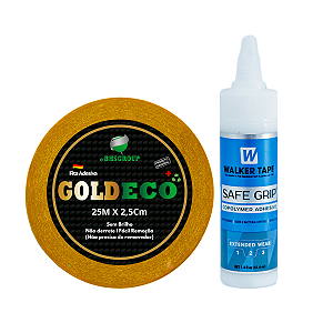 Kit De Manutenção Fita Adesiva Gold 25 metros X 2.5 cm + Cola Safe Grip 41ml