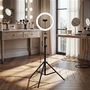 Ring Light Led Iluminador Completo Tripé De 2.10m
