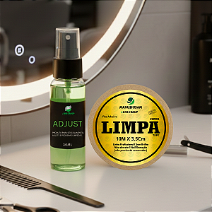 Kit Limpa Fácil - Fita Adesiva Capilar Limpa Tape 10m X 3,5cm + Removedor Adjust 30ML