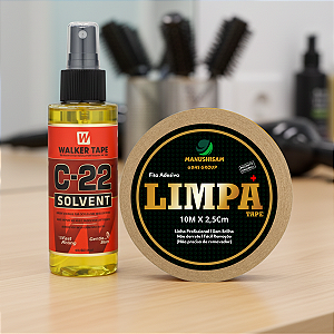 Kit Limpa Fácil - Fita Adesiva Limpa Tape 1POL X 10 MTS + Removedor C-22 118 ML