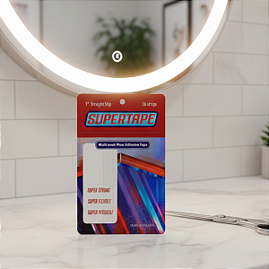 Fita Adesiva Super Tape Fitas Retas 36 Unidades x 2,5 cm P/ Prótese Capilar Silicone Hibrida , Peruca , Aplique Hair , BHS