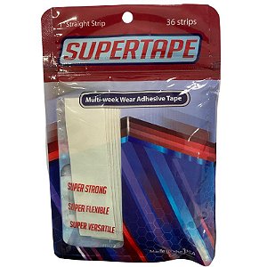 Fita Adesiva Super Tape Mega Hair e Prótese Capilar 36 Unidades x 2,5 cm Tiras
