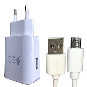 Carregador Micro USB Super Turbo com Cabo De 1 Metro Para Samsung Galaxy E Moto G