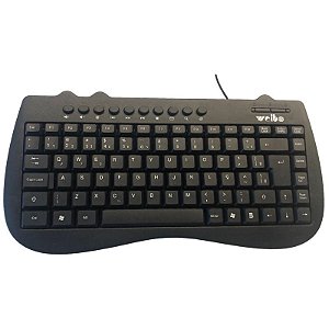 Mini Teclado Portátil Multimídia Com Fio Compatível Cm USB 2.0 E 3.0 98 Teclas