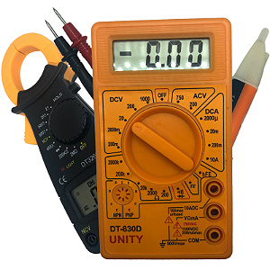 Kit Multímetro Digital Com Dispositivo Registrador Corrente + Alicate Amperímetro Digital Medidor de Corrente + Caneta Detectora De Energia Elétrica