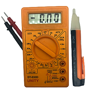 Kit Multímetro Digital Com Dispositivo Registrador + Caneta Teste Digital Detectora De Energia Elétrica