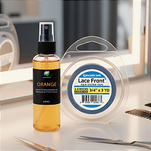Kit Limpa Fácil - Fita Adesiva Lace Front 3/4 X 03YDS + Removedor BHS Orange 60ML