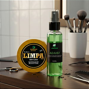 Kt Limpa Fácil- Fita Limpa Tape 1POL X 25 MTS + Removedor Adjust 120ml