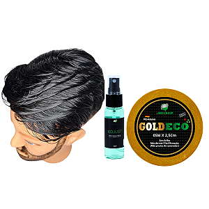 Kit Prótese Capilar Masculina Micropele 20x25cm + Gold Eco 5m x 2,5 + Adjust 30ml Corte 3