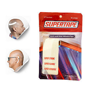Fita Adesiva Super Tape LF 1POL ( 2.5CM ) -  Kit Com 36 UNIDS   Protese Capilar Silicone Hibrida , Peruca , Aplique Hair , BHS