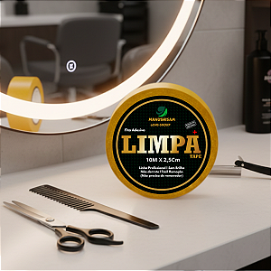 Fita Adesiva Limpa Tape+ Para Prótese Capilar 10M X 2,5Cm Não Derrete Protese Capilar Silicone Hibrida , Peruca , Aplique Hair , BHS