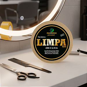 Fita Adesiva Limpa Tape+ 20M X 2,5Cm Não Derrete Protese Capilar Silicone Hibrida , Peruca , Aplique Hair , BHS