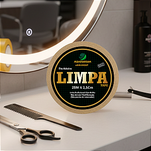 Fita Adesiva Limpa Tape+ 25M X 2,5Cm Não Derrete Protese Capilar Silicone Hibrida , Peruca , Aplique Hair , BHS