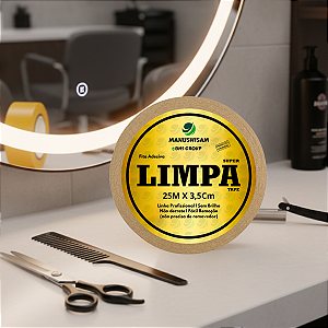 Fita Adesiva Dupla Face Limpa Tape Super Original BHS Para Prótese Capilar 25M X 3,5Cm Perucas , Silicone, Híbrida