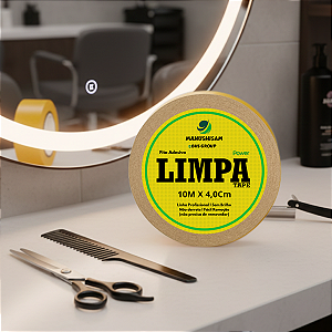 Fita Adesiva BHS Limpa Tape Power Dupla Face Para Prótese Capilar 10M X 4,0Cm
