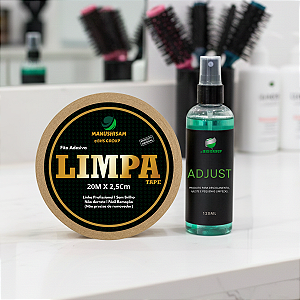 Kit Limpa Fácil - Fita Adesiva Limpa Tape 20 MTS x 1POL + Removedor Adjust 120 ML