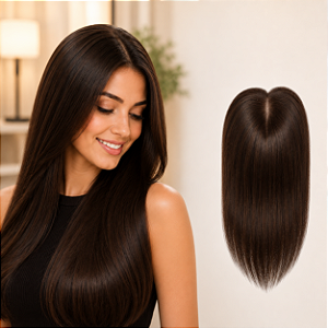 Lace Topo 10x10cm 40cm Cabelo Humano Natural