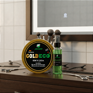 Kit Fita Capilar Adesiva Goldeco+ 5m x 2,5cm + Removedor Adjust 30ml