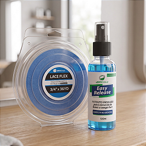 Kit Performance Total - Fita Adesiva Azul Lace Flex 36m x 1,9cm + Removedor Easy Release 100ml