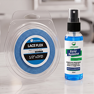 Kit Performance Total - Fita Adesiva Azul Lace Flex 3m x 1,3cm + Removedor Easy Release 30ml