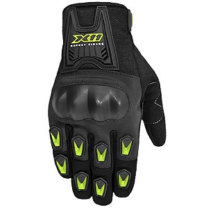 Luva X11 Blackout Masculina Motoqueiro Kart Motoboy C/ Proteção Neon