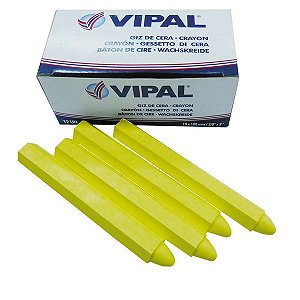 Giz De Cera Amarelo Uso Profissional Borracharia Cx 12 Vipal