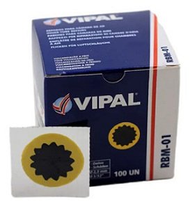 Remendo RBM 01 Vipal 25 Mm Cx C/ 100 pçs Uso Bike Moto