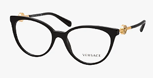 Óculos de Grau Versace Feminino Preto/Dourado CatEye Mod. 3298B GB1