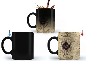 Caneca Mágica Harry Potter Mapa do Maroto