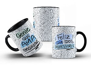 Caneca Feliz Dia Dos Professores Preta