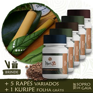 Kit 5 Rapés + 1 Kuripe Presente