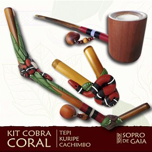 Kit Cobra Coral - Cachimbo, Tepí e Kuripe