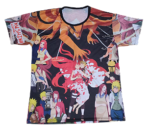 Camisa Mangá Naruto - Kushina Frente Total