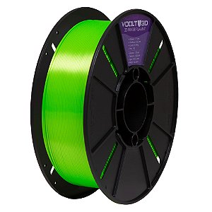 Filamento Impressão 3D Voolt Pla Verde Neon Silk 1Kg