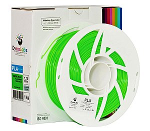 Filamento Impressora 3D DynaLabs PLA Verde Fluorescente 1Kg