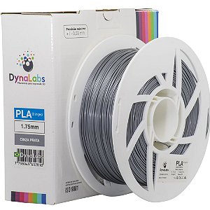 Filamento Impressora 3D DynaLabs PLA Cinza Prata 1Kg