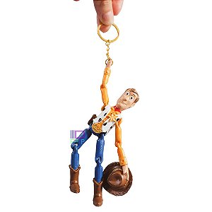 Chaveiro boneco Woody articulável - figura Toy Story Xerife