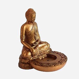 Incensário decorativo estátua Buda para incenso de vareta